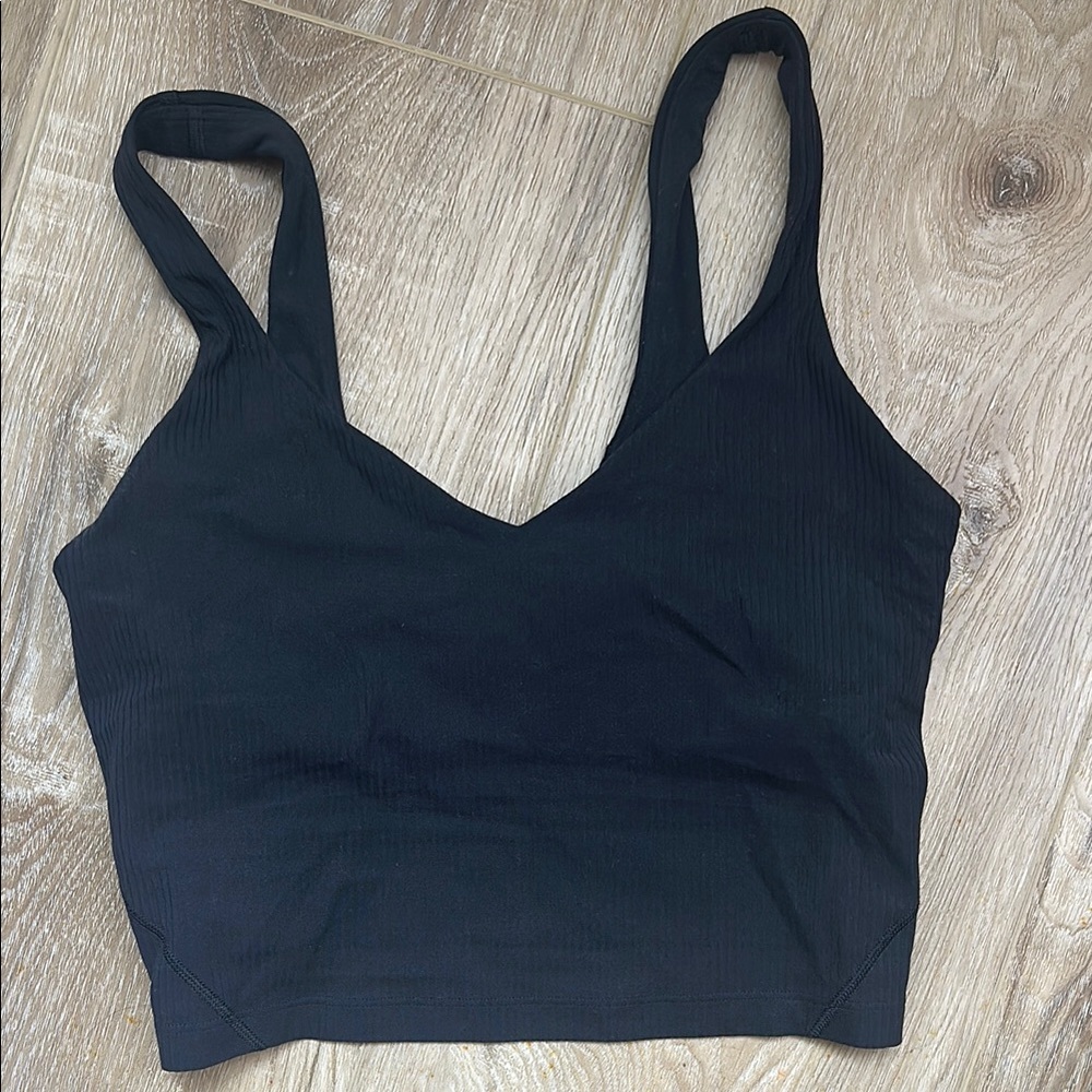 Lululemon Align Ribbed Crop Tank | Black | Size 6 | Nulu Fabric | Versatile